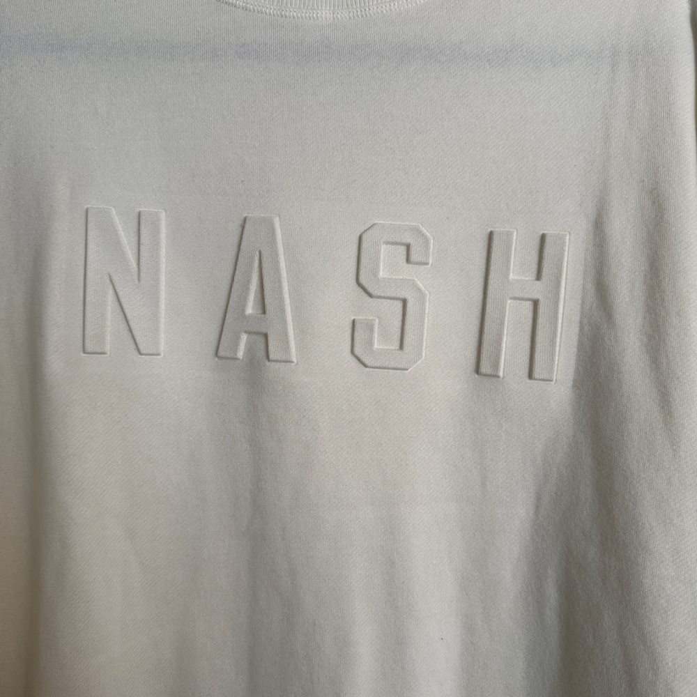 Nash The Nash Collection Iconic Crewneck Sweatshirt Jet Stream Cream SizeM/L NWT - Picture 4 of 13